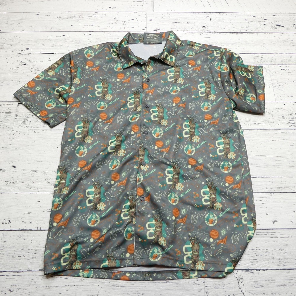 Marvel Comics Shirt Size XL Guardians of the Galaxy Loot Crate Button Up
